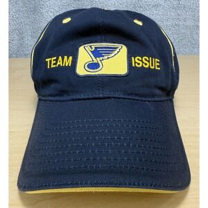 St Louis Blues Team Issue Hat CCM Adjustable Strap Back NHL Hockey Cap‎